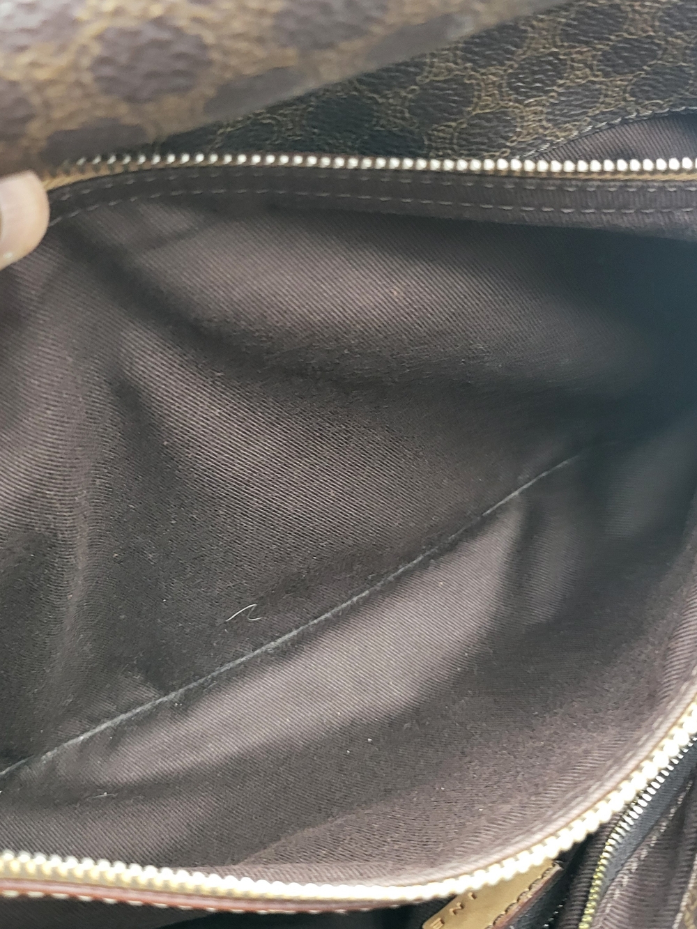 CÉLINE VINTAGE TRIOMPHE MACADAM SHOULDER BAG..AUTHENTIC.. - Picture 15 of 16